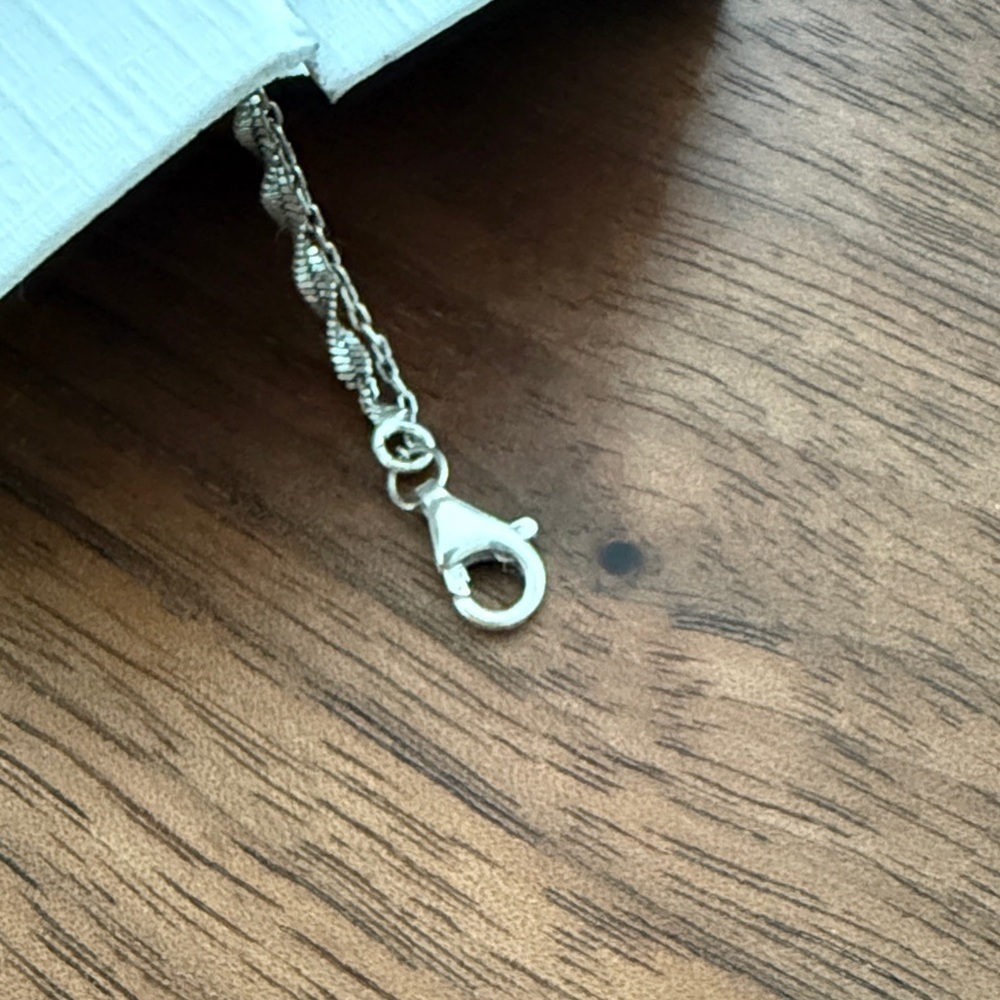 Argento Vivo Silver Chain Anklet - Picture 4 of 6